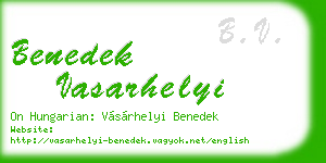 benedek vasarhelyi business card